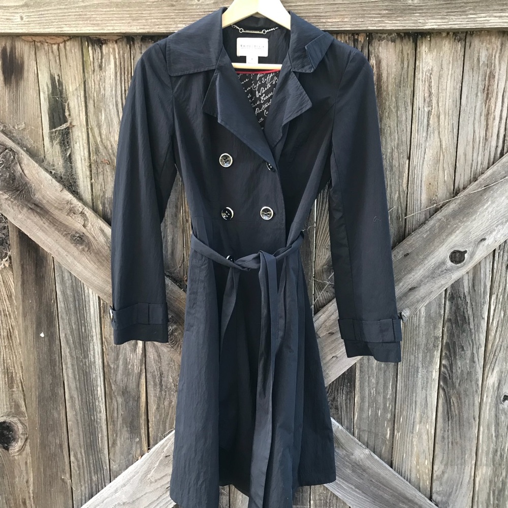 Adorable Black Trench Rain Coat